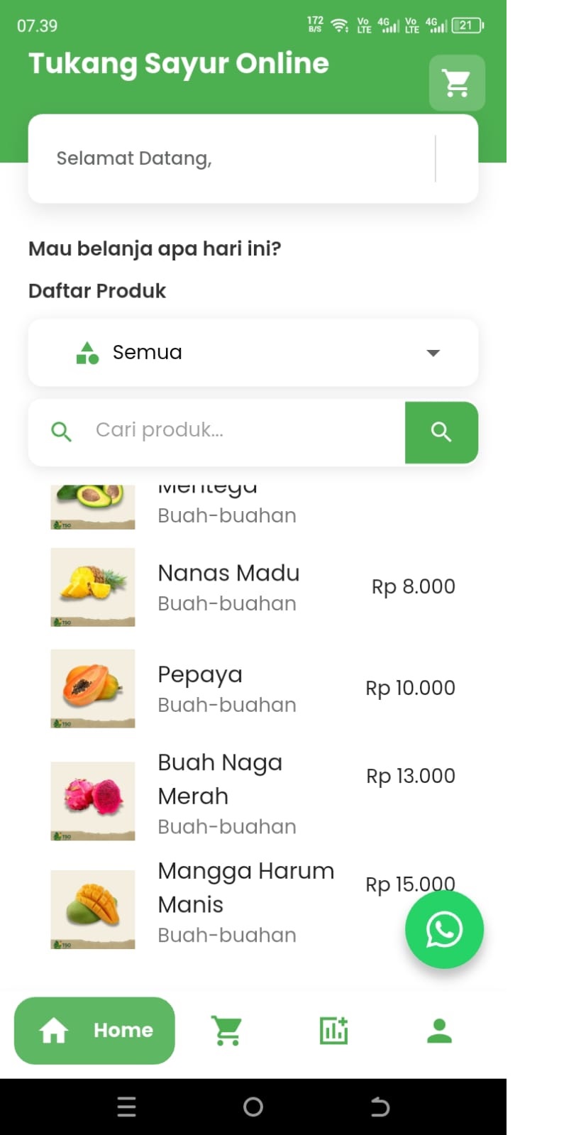 Aplikasi Penjualan Buah & Sayur